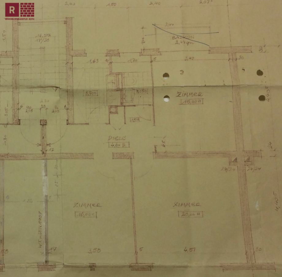 Grundriss Friedlebenstra�e 6 Whg. W2 Wohnung Frankfurt am Main