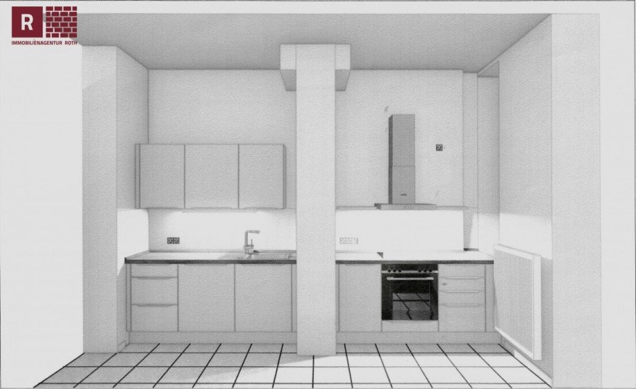 Visualisierung EBK Etagenwohnung Frankfurt am Main
