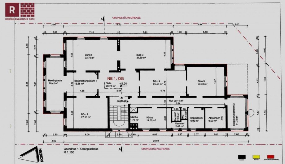 Grundriss B�ro / Praxis Offenbach