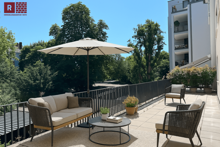 Terrasse (Einrichtungsbeispiel) Wohnung Frankfurt am Main