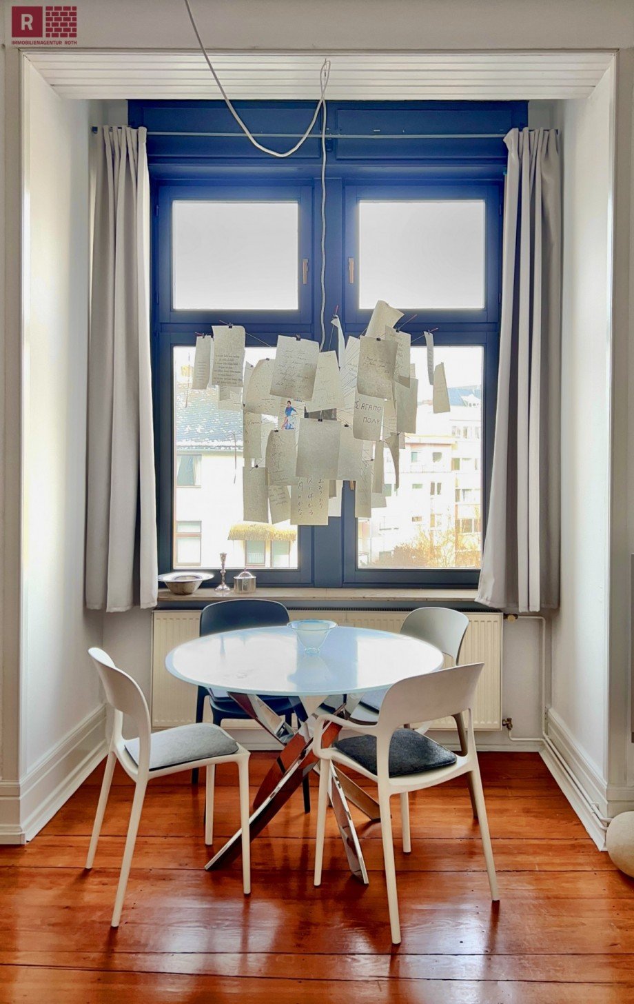 Wohnzimmer-Esstisch Etagenwohnung Frankfurt am Main