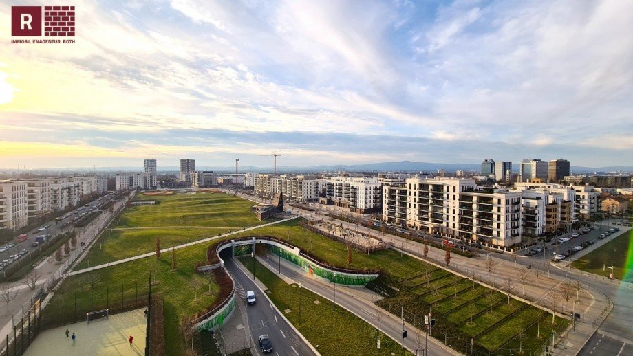 Blick vom Balkon Etagenwohnung Frankfurt