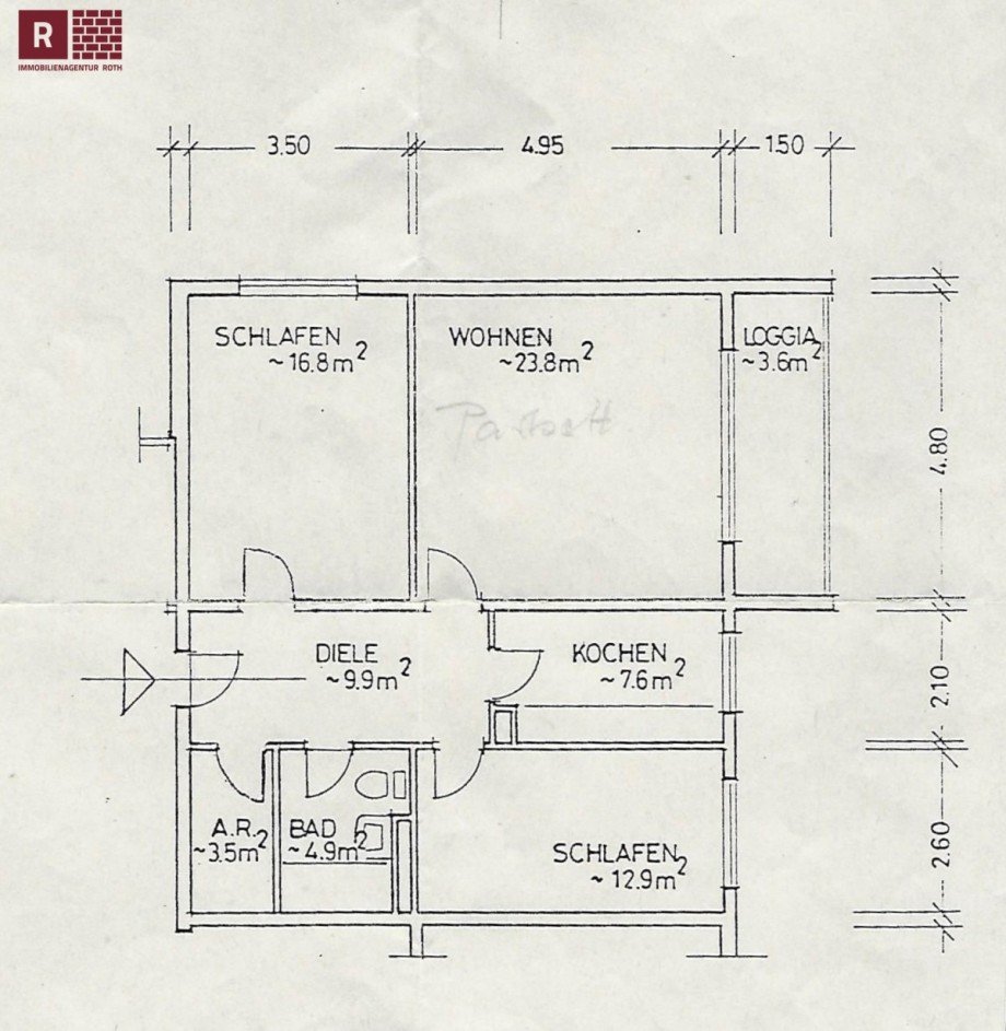 Grundriss Seckbach Etagenwohnung Frankfurt am Main