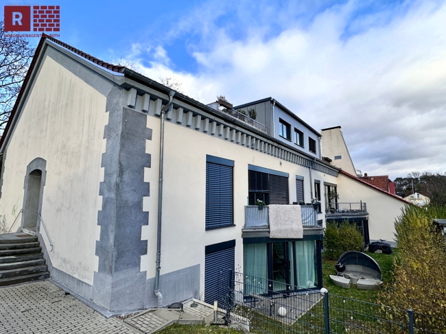 R�ck-Ansicht Etagenwohnung Offenbach / Tempelsee