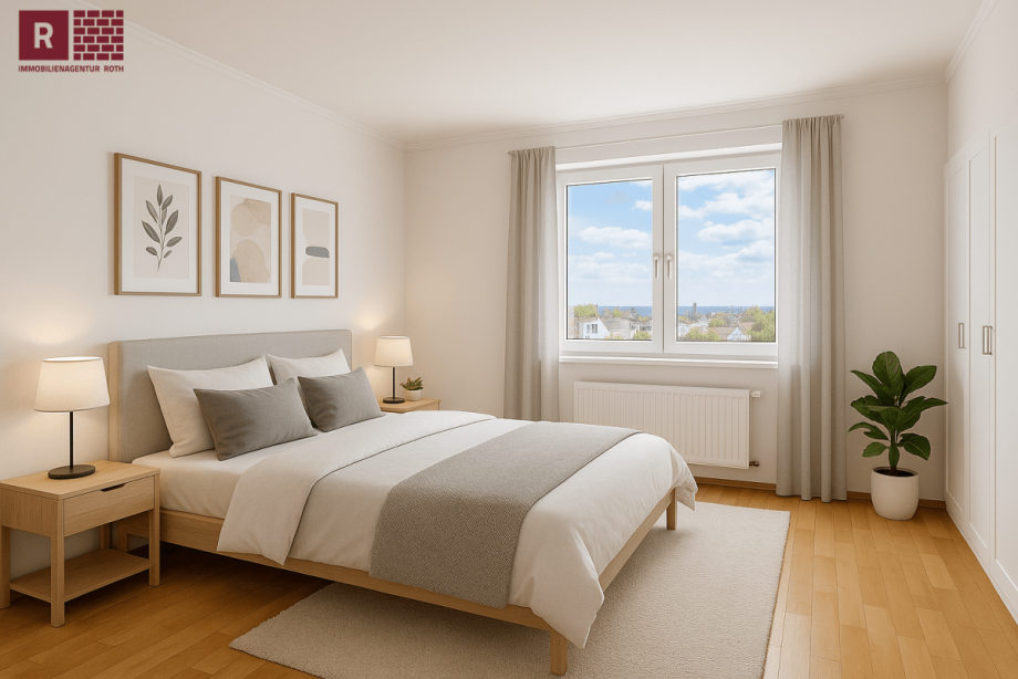 Einrichtungsbeispiel schlafen Wohnung Frankfurt am Main