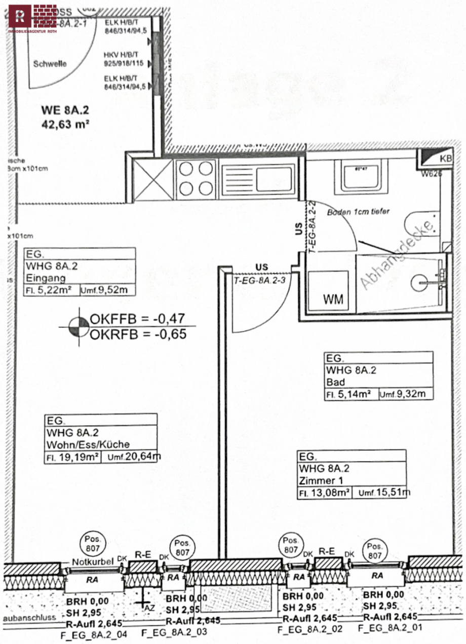 EG Grundriss Etagenwohnung Offenbach