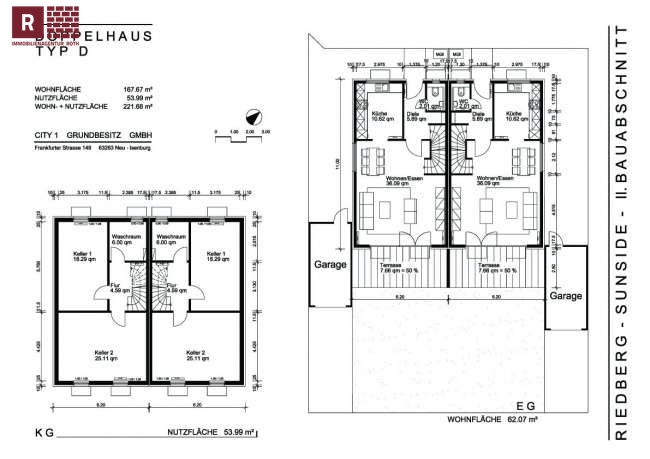 Grundriss EG Doppelhaush�lfte Frankfurt am Main