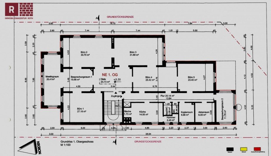 Grundriss B�ro / Praxis Offenbach