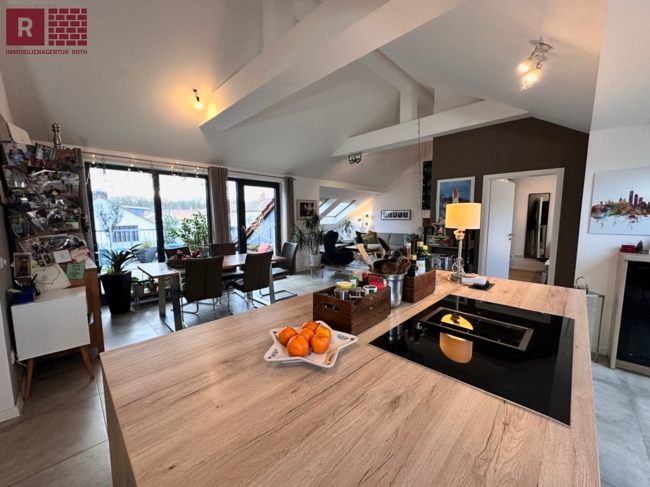 Blich K�che Wohnzimmer Etagenwohnung Offenbach / Tempelsee