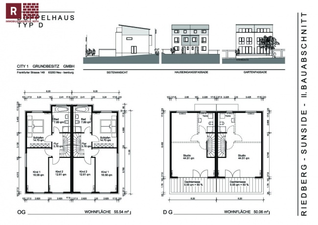 Grundriss OG/DG Doppelhaush�lfte Frankfurt am Main