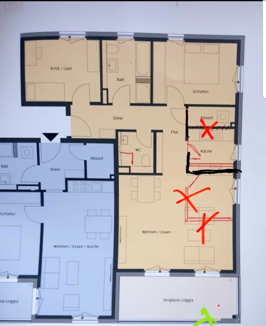 Grundriss Etagenwohnung Frankfurt am Main / Riedberg